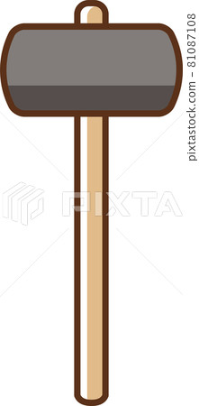 帶木柄的錘子的插圖 81087108
