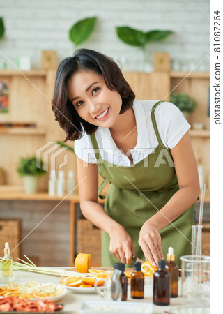 Woman Making Organic Soap Woman Making Organic Soap 81087264