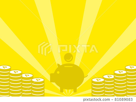 Background image for collecting points and coins Piggy bank 81089083