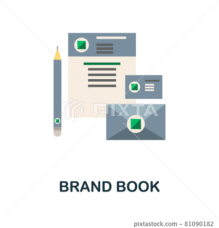 Brand Book flat icon. Colored sign from design thinking collection. Creative Brand Book icon illustration for web design, infographics and more Brand Book flat icon. Colored sign from design thinking collection. Creative Brand Book icon illustration for web design, infographics and more 81090182