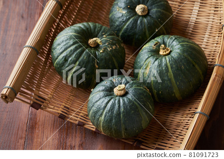 Bochan pumpkin in a colander Bochan pumpkin in a colander 81091723