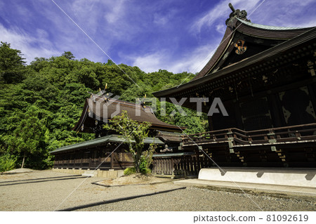 岡山縣岡山市吉備津彥神社渡入殿和本殿 岡山縣岡山市吉備津彥神社渡入殿和本殿 81092619