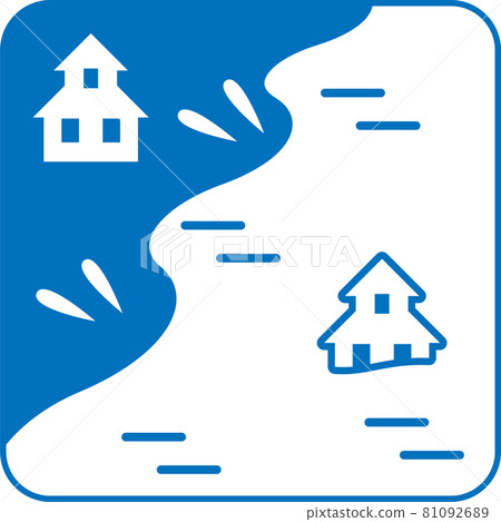 Flood pictogram - Stock Illustration [81092689] - PIXTA