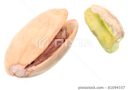 Pistachio on white 81094337