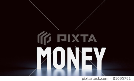 money word glow in the dark for business concept 3d rendering. money word glow in the dark for business concept 3d rendering. 81095791