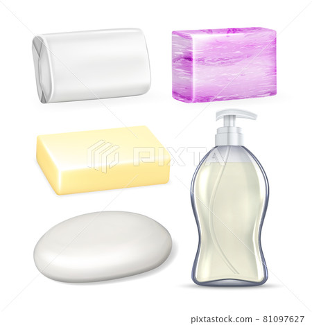 Soap Product Blank Packages Collection Set Vector Soap Product Blank Packages Collection Set Vector 81097627