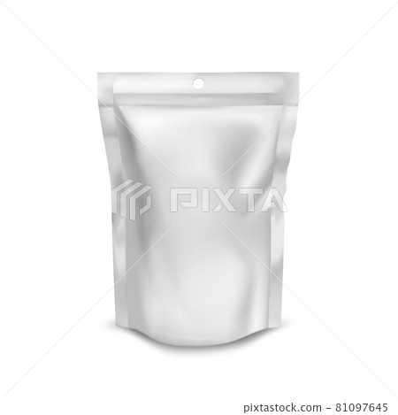 Bubble Gum Product Blank Foil Bag Packaging Vector 81097645