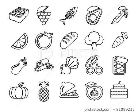 Food and cooking Set vector line icons with open path elements for mobile concepts and web apps. Collection modern infographic logo and pictogram. Food and cooking Set vector line icons with open path elements for mobile concepts and web apps. Collection modern infographic logo and pictogram. 81099235