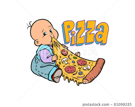 little baby favorite cute baby eating pizza little baby favorite cute baby eating pizza 81099285
