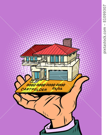 construction and suburban real estate credit or debit bank card 81099307