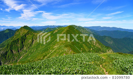 Tanigawa mountain range seen from the vicinity of Tanigawadake shoulder hut Tanigawa mountain range seen from the vicinity of Tanigawadake shoulder hut 81099780