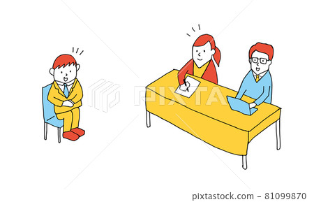Image illustration of job hunting interview 81099870