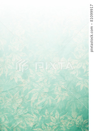 Maple and Unryu Japanese paper / Small astringent green Gradation background material that darkens from top to bottom Vertical Other colors available 81099917