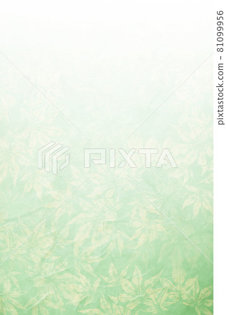 Maple and Unryu Japanese paper / Small Astringent yellow-green Gradation background material that darkens from top to bottom Vertical Other colors available 81099956