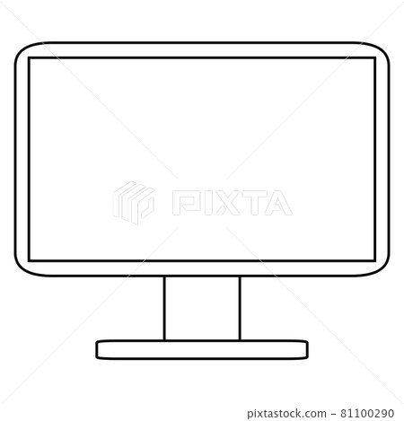 Monitor line drawing Monitor line drawing 81100290