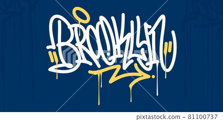 Abstract Hip Hop Hand Written Urban Street Art Graffiti Style Word Brooklin Vector Illustration Art Abstract Hip Hop Hand Written Urban Street Art Graffiti Style Word Brooklin Vector Illustration Art 81100737