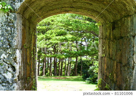 Zakimi Castle stone entrance Zakimi Castle stone entrance 81101006