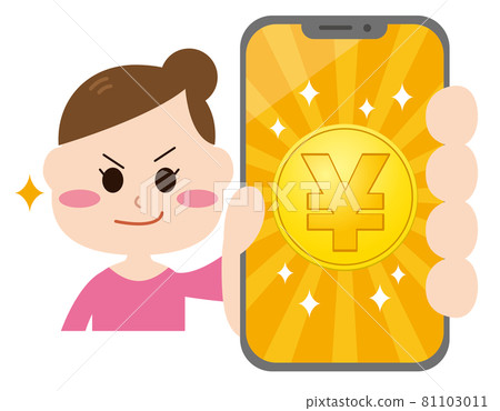 一位女士在智能手機上展示電子商務 一位女士在智能手機上展示電子商務 81103011