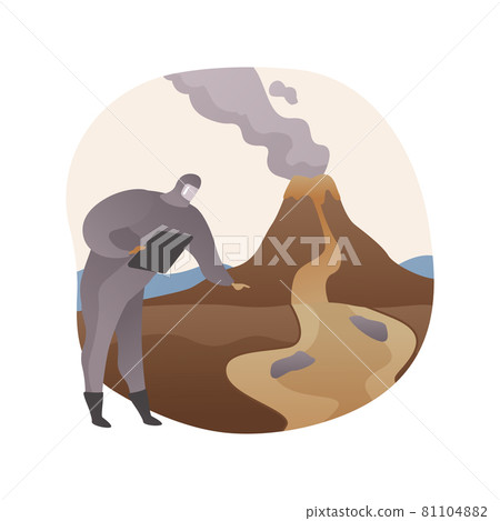 Volcanology abstract concept vector illustration. Volcanology abstract concept vector illustration. 81104882