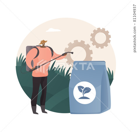 Grass fertilizer abstract concept vector illustration. 81104937