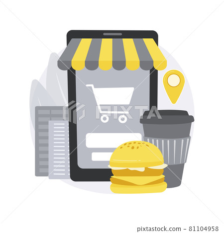 Online order abstract concept vector illustration. Online order abstract concept vector illustration. 81104958