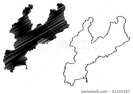 South Hamgyong Province (Democratic Peoples Republic of Korea, DPRK, DPR Korea, Provinces of North Korea) map vector illustration, scribble sketch Hamgyongnamdo map.... 81105567