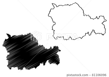 Neamt County (Administrative divisions of Romania, Nord-Est development region) map vector illustration, scribble sketch Neamt map.... Neamt County (Administrative divisions of Romania, Nord-Est development region) map vector illustration, scribble sketch Neamt map.... 81106096