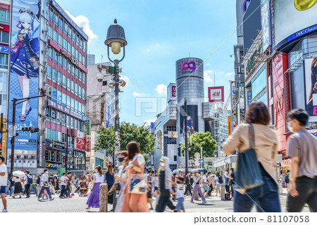 東京街景澀谷十字路口 81107058