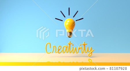 Light bulb with Creativity text - Stock Illustration [81107928] - PIXTA
