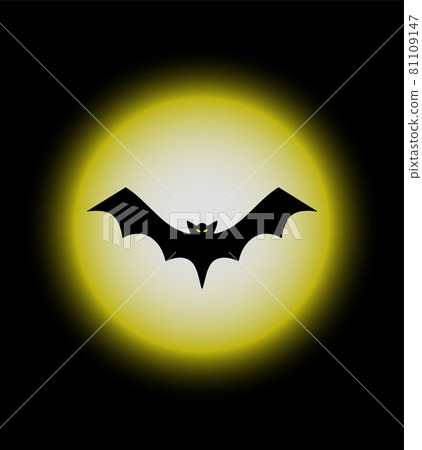 Full moon and flying bats, Halloween background. Full moon and flying bats, Halloween background. 81109147