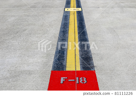 Military base fighter parking apron (Iwakuni base, Yamaguchi) Military base fighter parking apron (Iwakuni base, Yamaguchi) 81111226