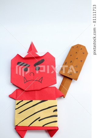 Image material of a cute red demon with a gold stick Image material of a cute red demon with a gold stick 81111713