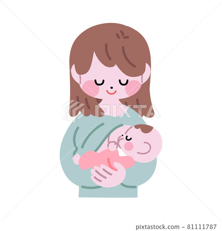Breastfeeding mom and baby 81111787