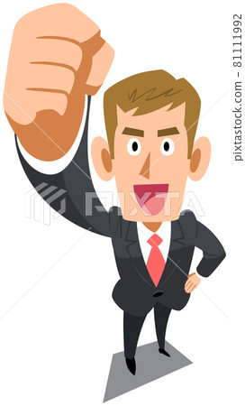 A man with light hair color in a suit that poses guts A man with light hair color in a suit that poses guts 81111992