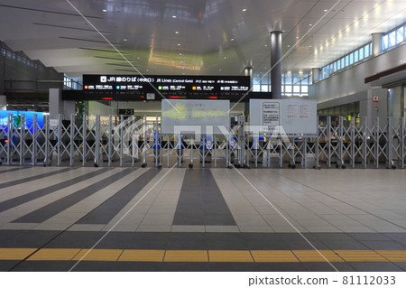 Conventional line ticket gate of Hiroshima Station, which will be suspended due to heavy rain in August 2021 81112033