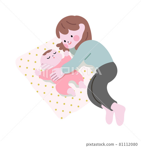 Mom B who puts the baby to sleep and smiles Mom B who puts the baby to sleep and smiles 81112080