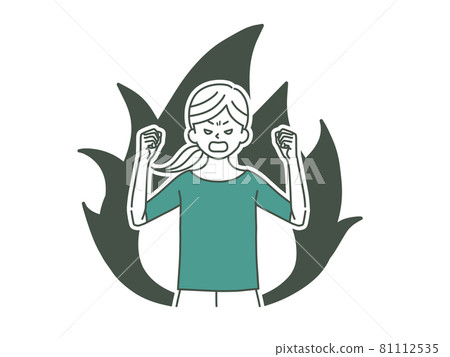 Women who are furious or burning fighting spirit-2 colors Women who are furious or burning fighting spirit-2 colors 81112535