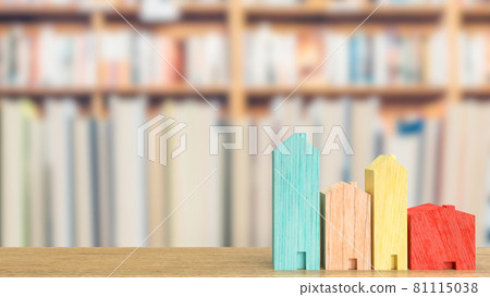 home wood multi color for property or building concept 3d rendering. home wood multi color for property or building concept 3d rendering. 81115038