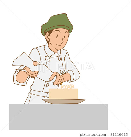 擠壓鮮奶油的女糕點師 擠壓鮮奶油的女糕點師 81116615