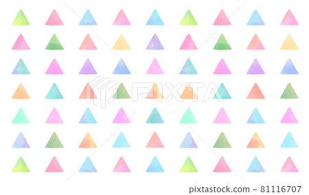 Dot pattern (pale tone) triangular pattern drawn in watercolor 81116707