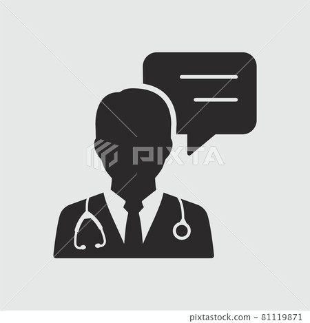 Online doctor icon. Vector illustration. Online doctor icon. Vector illustration. 81119871