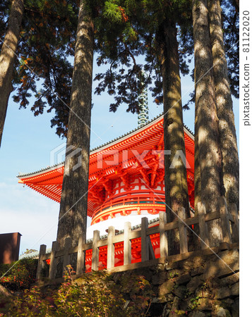 Red and yellow colors that decorate the temple Autumn leaves of Mt. Koya 81122020