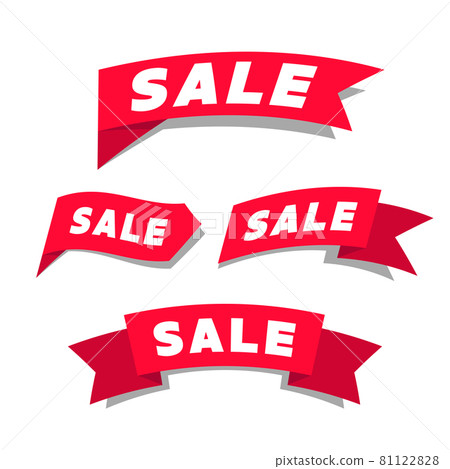 Sale red ribbon label. promotion banner vector. Sale red ribbon label. promotion banner vector. 81122828