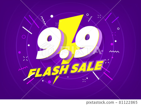 9.9 Shopping day sale poster or flyer design. 9.9 Flash sale online banner. 81122865