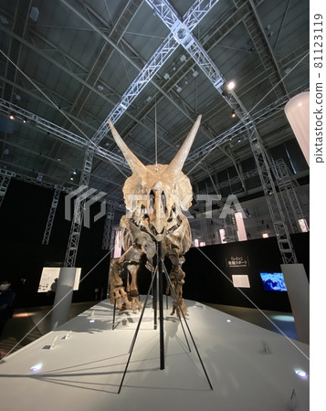 A powerful dinosaur exhibition with children 81123119