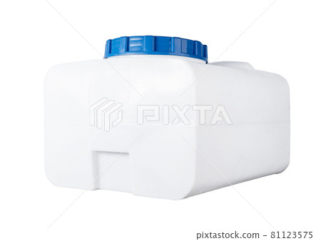 White plastic Water Tank isolated on white background 81123575