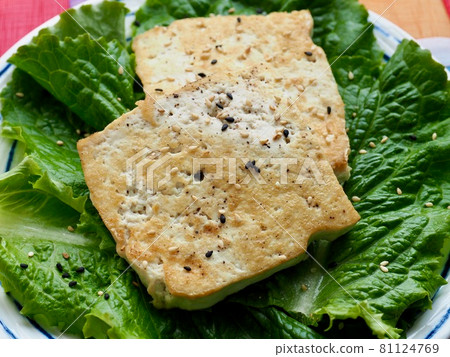 Asian traditional food grilled tofu Asian traditional food grilled tofu 81124769