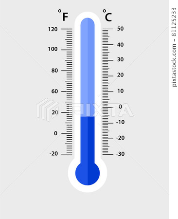 Celsius and fahrenheit meteorology thermometers measuring. cold, vector illustration. Thermometer equipment showing cold weather Celsius and fahrenheit meteorology thermometers measuring. cold, vector illustration. Thermometer equipment showing cold weather 81125233