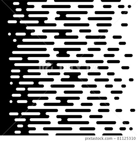 Vector Halftone Transition Abstract Wallpaper Pattern. Seamless Black And White Irregular Rounded Lines Background for modern flat web site design. - Vector Vector Halftone Transition Abstract Wallpaper Pattern. Seamless Black And White Irregular Rounded Lines Background for modern flat web site design. - Vector 81125310