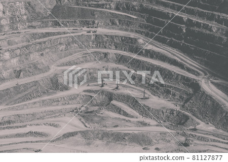 Aerial view industrial of opencast mining 81127877